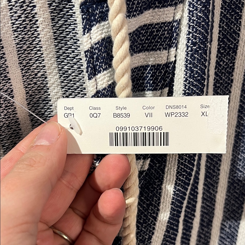 J. Crew Navy and White Striped Pullover NWT - Picture 3 of 7